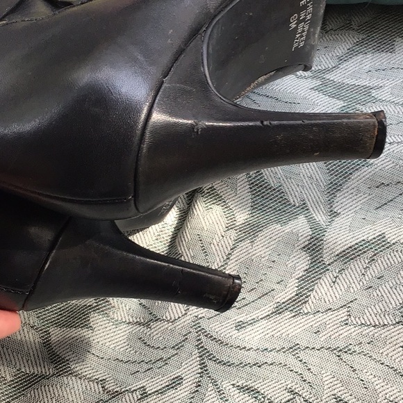 White mountain black leather heeled boots - Picture 4 of 10